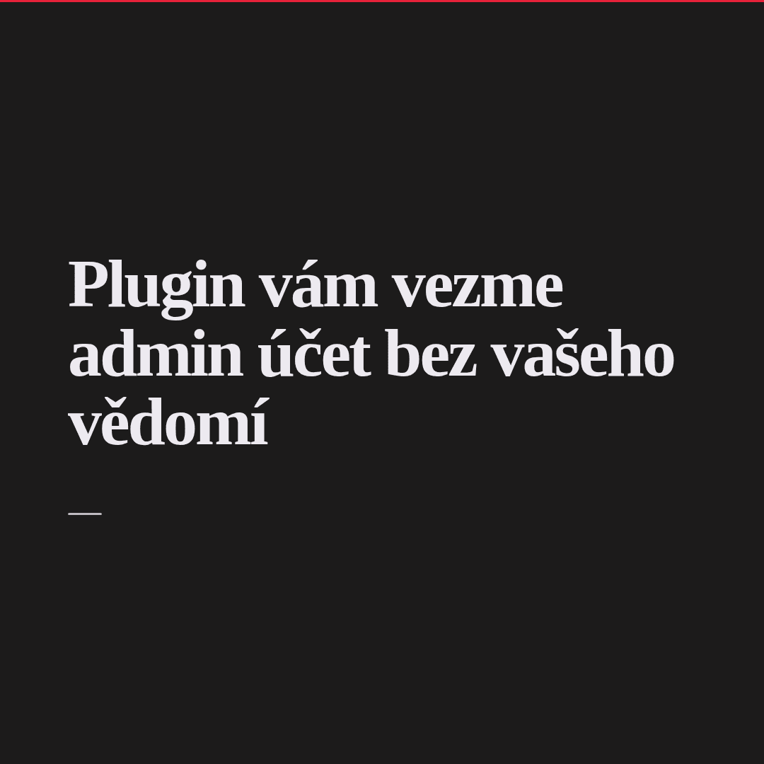 Rank Math si bez ptaní vezme přístup do vašeho WordPressu. Co se děje?